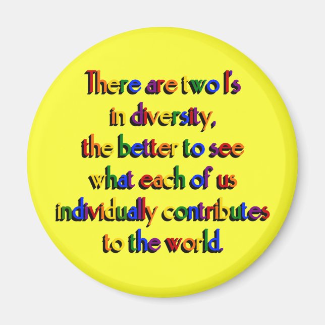 Imã Dois eu estou no Magnet da Diversidade (Frente)