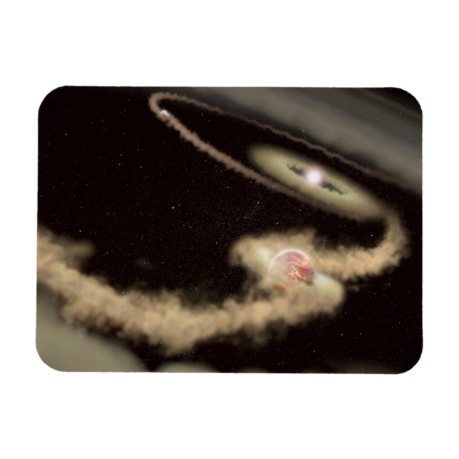 Ímã Dois Exoplanetas Gás Orbitando Uma Jovem Estrela (Horizontal)