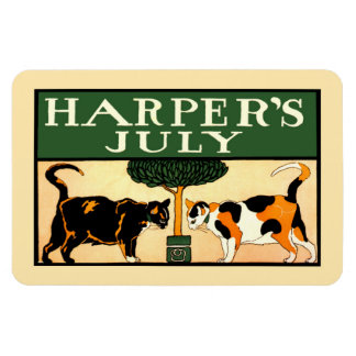 Ímã Dois gatos calicos, Edward Penfield, julho de Harp