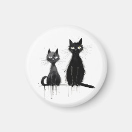 Imã Dois Gatos Pretos