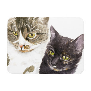 Ímã Dois gatos - tabby e tortie