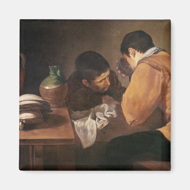 Imã Dois homens na Mesa, c.1620-21 (Frente)
