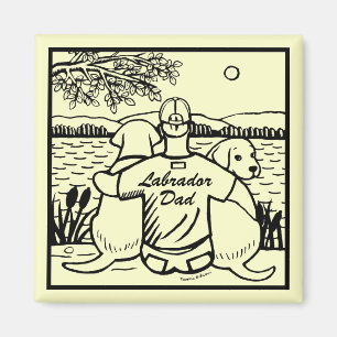 Imã Dois Labradors e pai