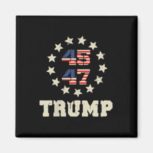 Imã (dois lados) Trump 2025 Qr 45_47 Funny Trump Danci