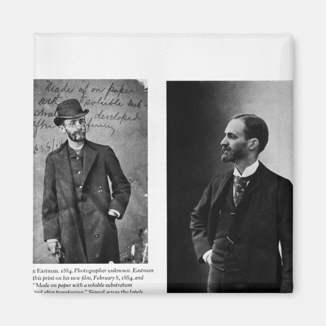 Imã Dois retratos de George Eastman 1884 e 1890 (Frente)