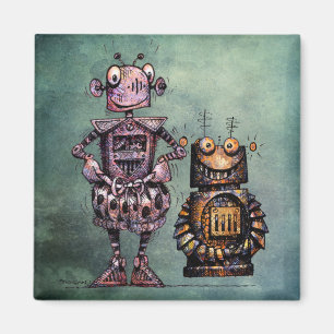 Imã Dois robôs engraçados de Steampunk!