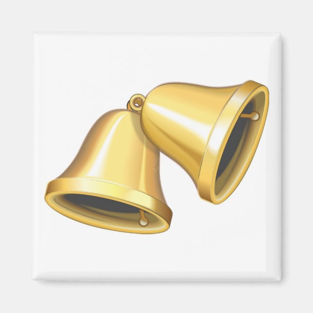 Imã Dois Sinos Dourados (Frente)