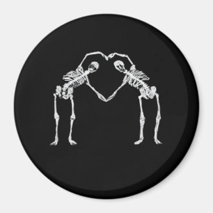 Imã Dois Skeleton Hearts Mãos Clássicas