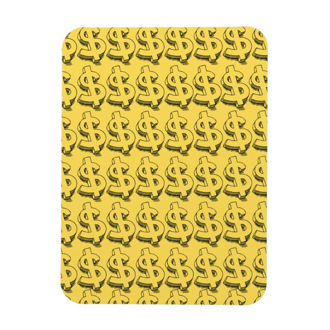 Ímã dolar dourado (Vertical)