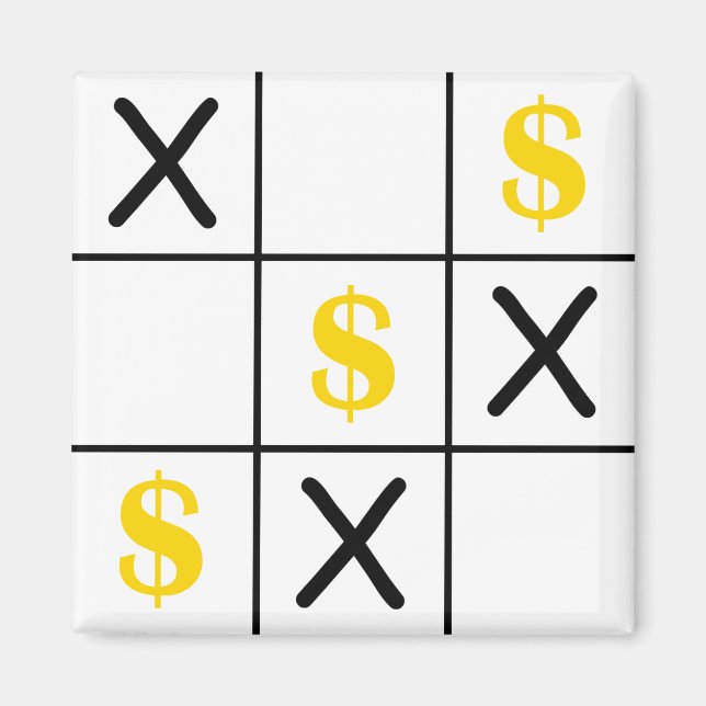 Imã Dólar Tic Tac Toe (Frente)