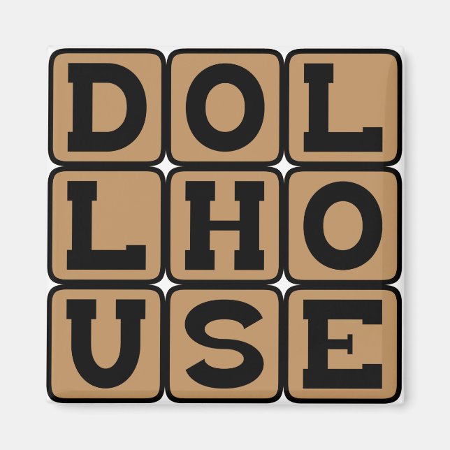 Imã Dollhouse, casa para bonecas (Frente)