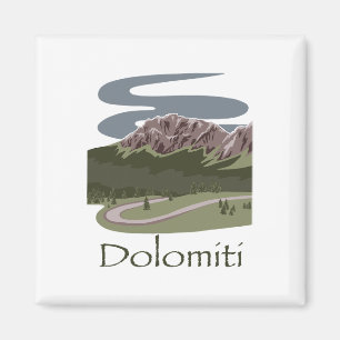 Imã Dolomitas Italianas Desenho de Viagem de Caminhada