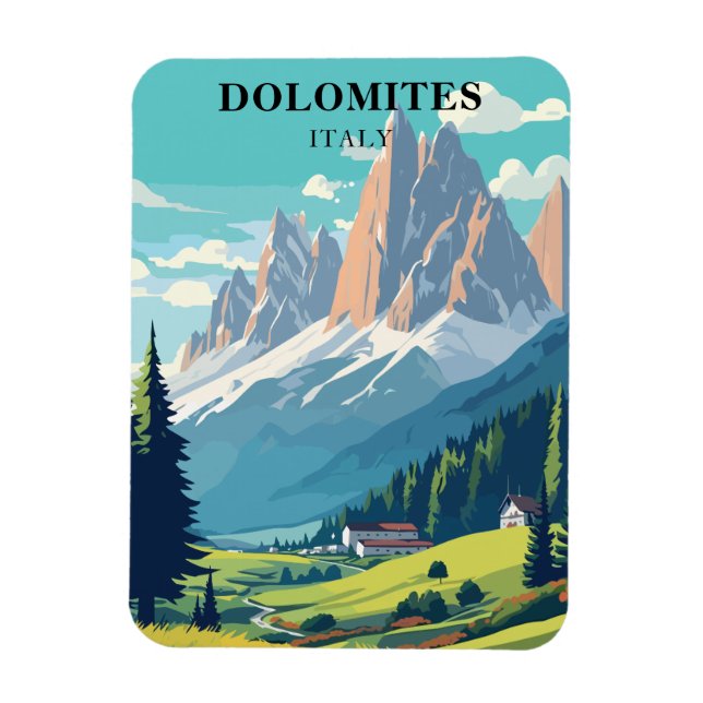 Ímã Dolomites Itália Mounties Viagem (Vertical)
