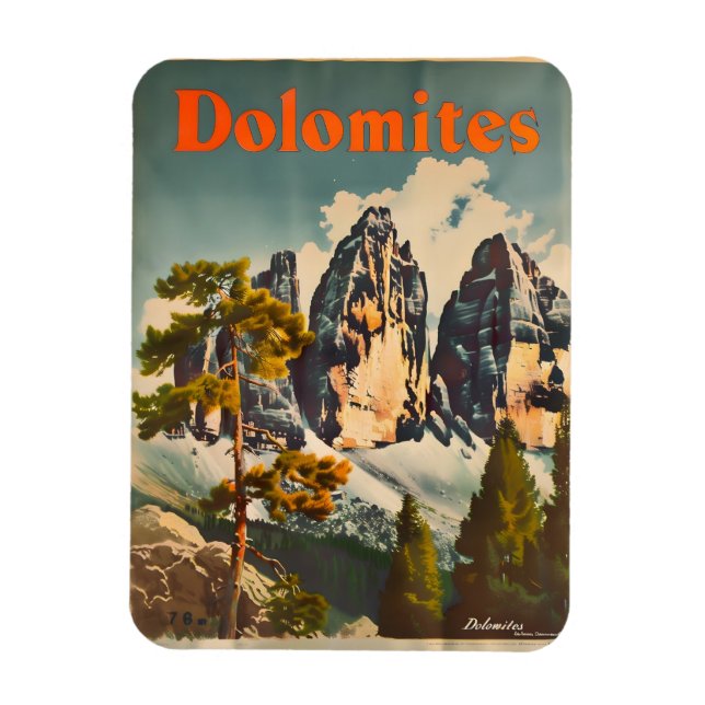 Ímã Dolomites Vintage (Vertical)
