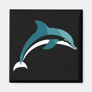Imã Dolphin Vetor Art Animal Modern Urban Graphic