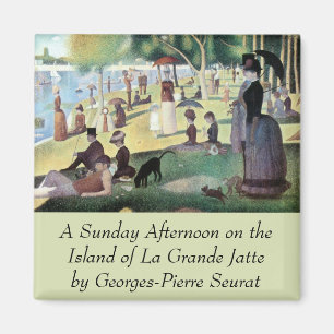 Imã Domingo à tarde, Ilha La Grande Jatte, por Seurat