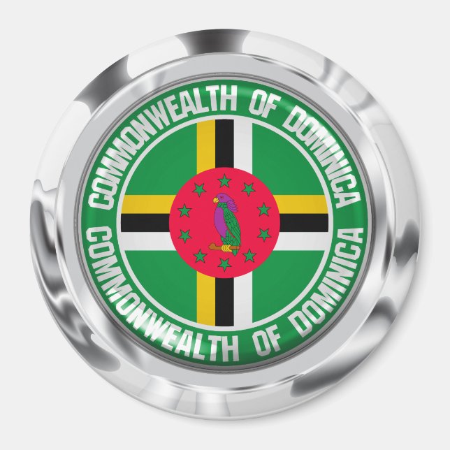 Imã Dominica Round Emblem (Frente)