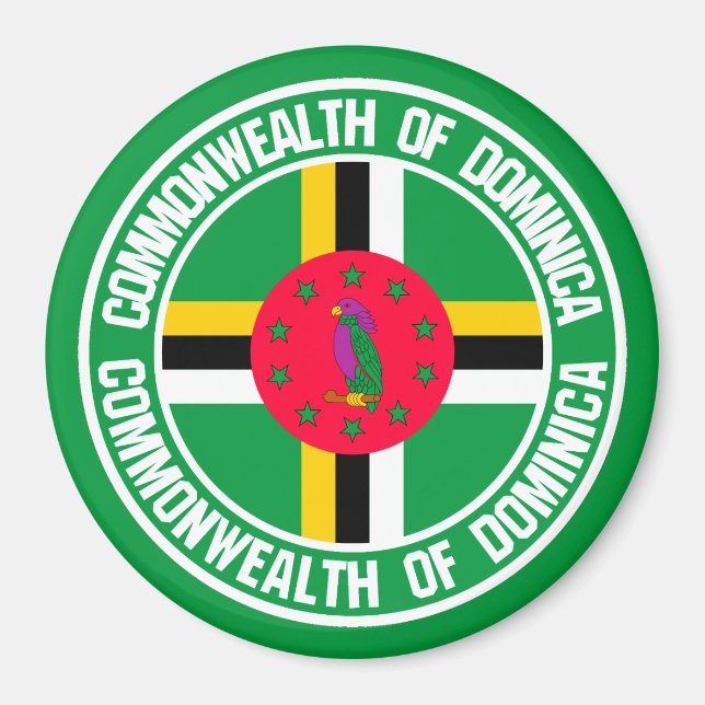 Imã Dominica Round Emblem (Frente)