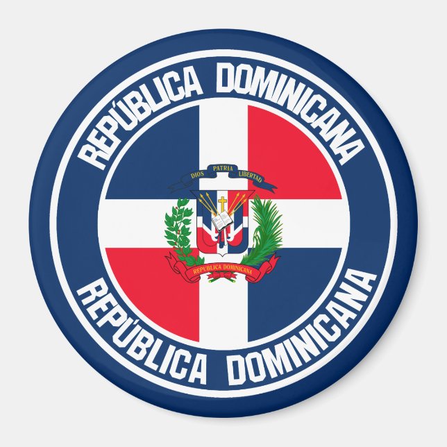 Imã Dominican Republic Round Emblem (Frente)