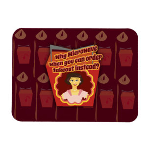 Ímã Dona de casa retro da microonda de Snarky