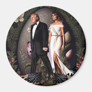Imã Donald & Melania Trump Páscoa Magnet