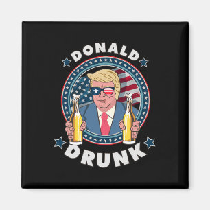Imã Donald Trump Bêbado 4 De Julho Roupas Engraçadas D