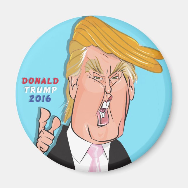 Imã Donald Trump Cartoon Magnet (Frente)