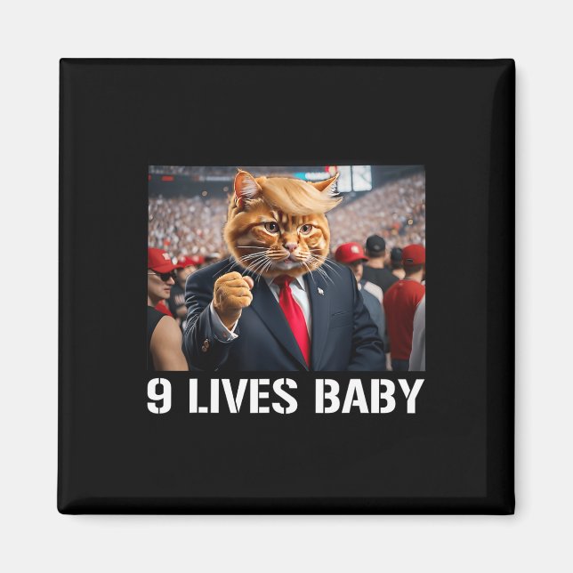 Imã Donald Trump Cat Nine Lives Baby (Frente)