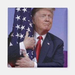 Imã Donald Trump e a bandeira dos E.U.