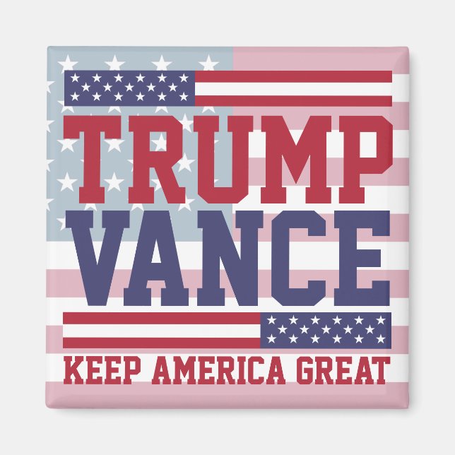 Imã Donald Trump JD Vance 2024 Keep America Excelente (Frente)