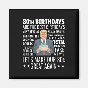 Imã Donald Trump Presidente Engraçado 80º Aniversário