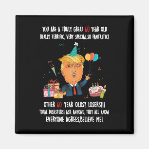 Imã Donald Trump Presidente Funny 60º aniversário Trum