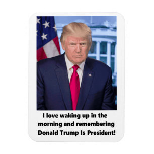 Ímã Donald Trump que eu amo acordar
