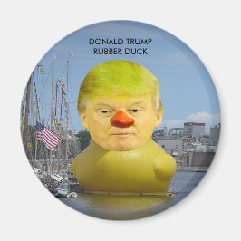 Imã Donald Trump Rubber Amarelo Pato Redondo