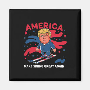 Imã Donald Trump Skiing America - Faça o Excelente de 