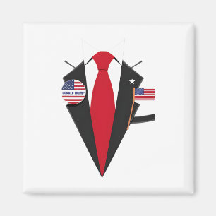 Imã Donald Trump Suit E Tie Halloween Figurume 1