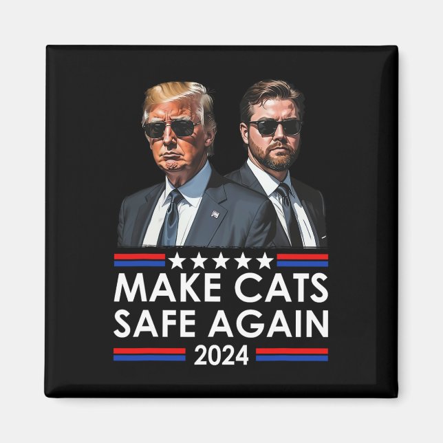 Imã Donald Trump Torna Os Gatos Seguros Novamente 2024 (Frente)