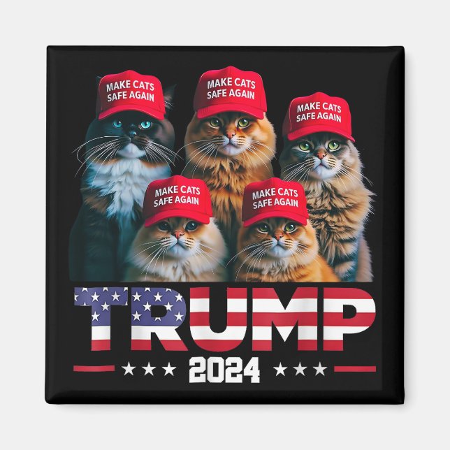Imã Donald Trump Torna Os Gatos Seguros Novamente Red  (Frente)