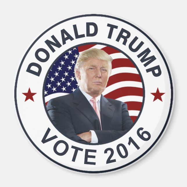 Imã Donald Trump US Flag (Frente)