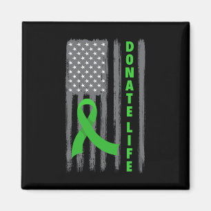 Imã Donar a Vida Patriótica Bandeira Americana Usa Kid