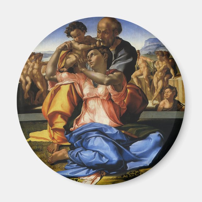 Imã Doni Tondo ou Doni Madonna por Michelangelo (Frente)