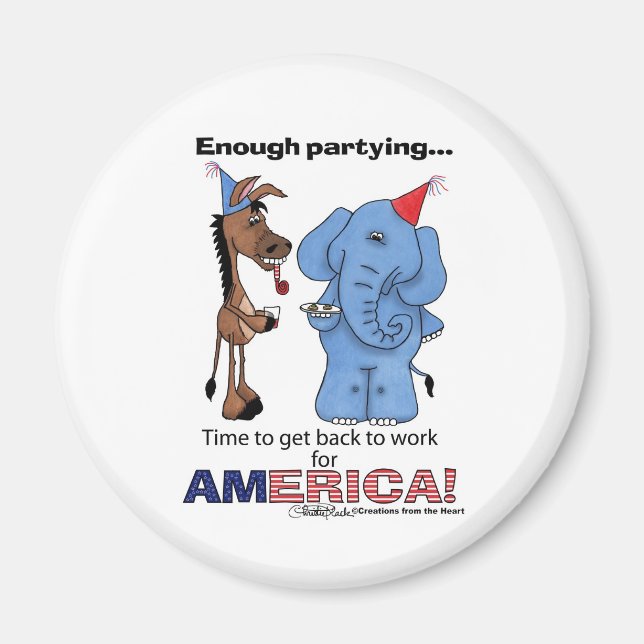 Imã Donkey e Elefante Chega de festejar! (Frente)