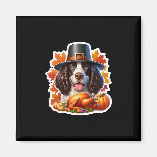 Imã Dono de Cão Springer Spaniel Inglês de Ação de Gra (Frente)