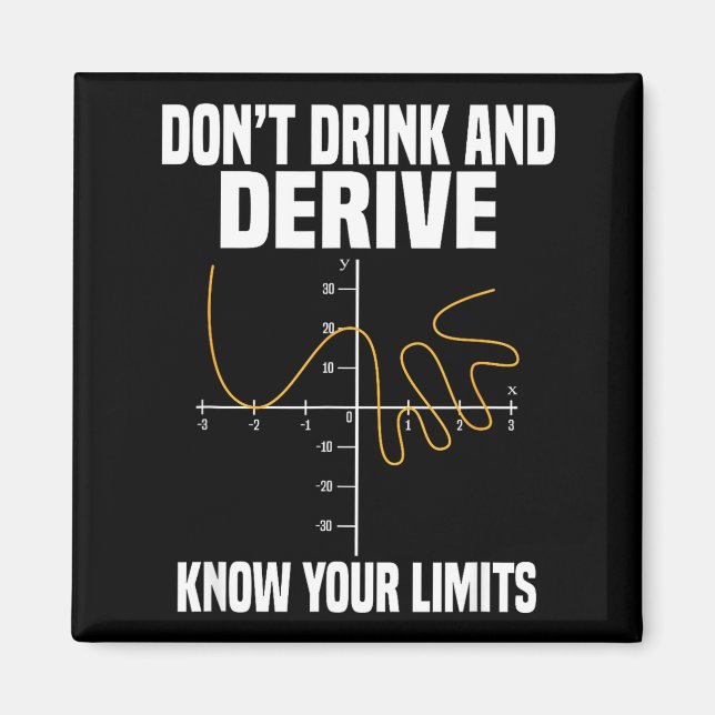 Imã Dont Drink And Derive And Know Your Limit  (Frente)