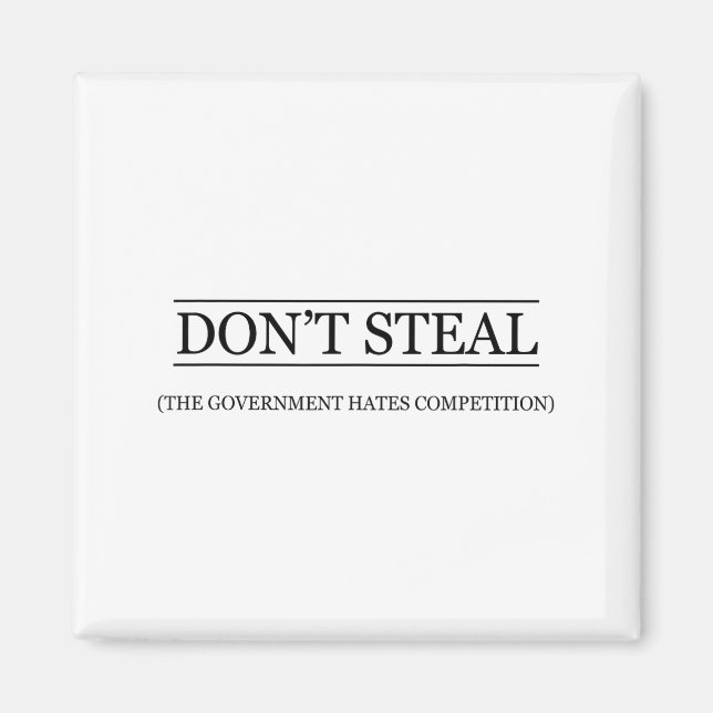 Imã Don't Steal - The Government Hates The Competition (Frente)