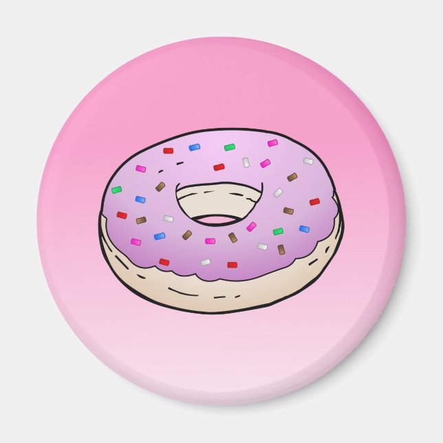 Imã Donut Rosa (Frente)