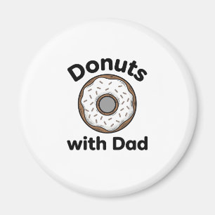 Imã Donuts Com O Papai Design De Camisa De Donut Vinta