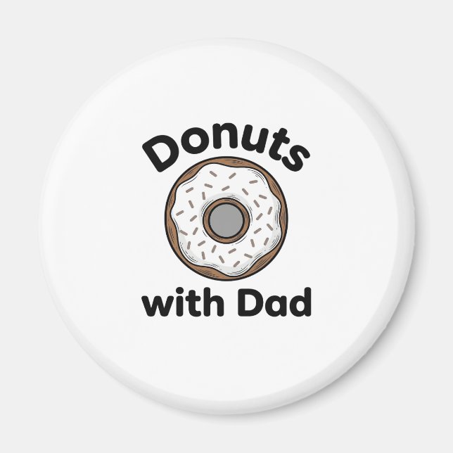 Imã Donuts Com O Papai Design De Camisa De Donut Vinta (Frente)