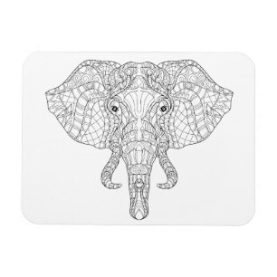 Ímã Doodle 2 da cabeça do elefante
