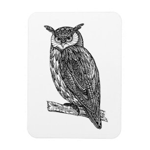 Ímã Doodle animal da coruja do Totem selvagem